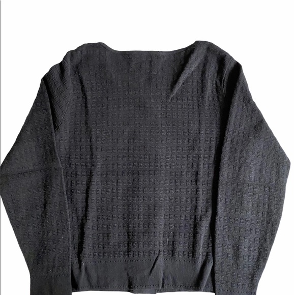 Milly Sweater, Navy Blue with Gold Buttons - Picture 2 of 5